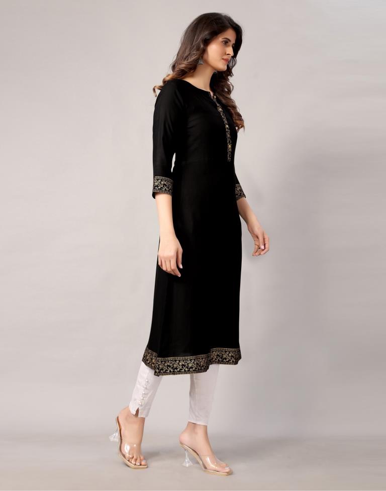 Black Printed Kurti