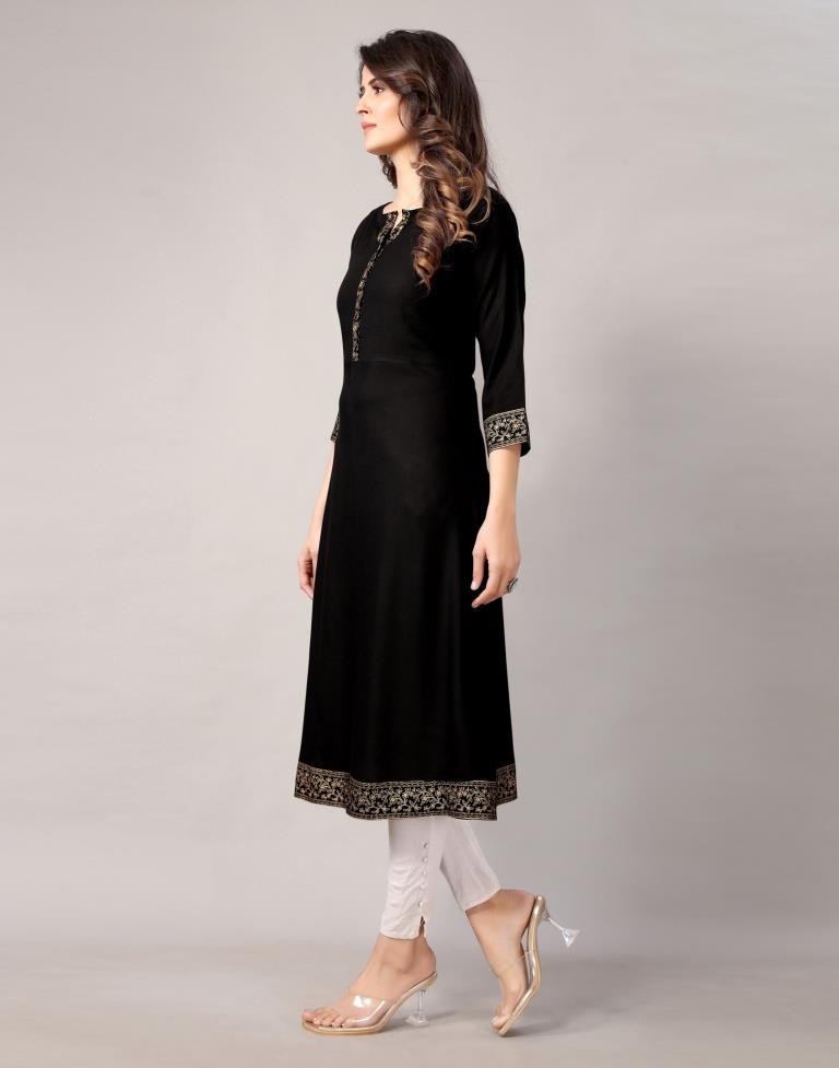 Black Printed Kurti