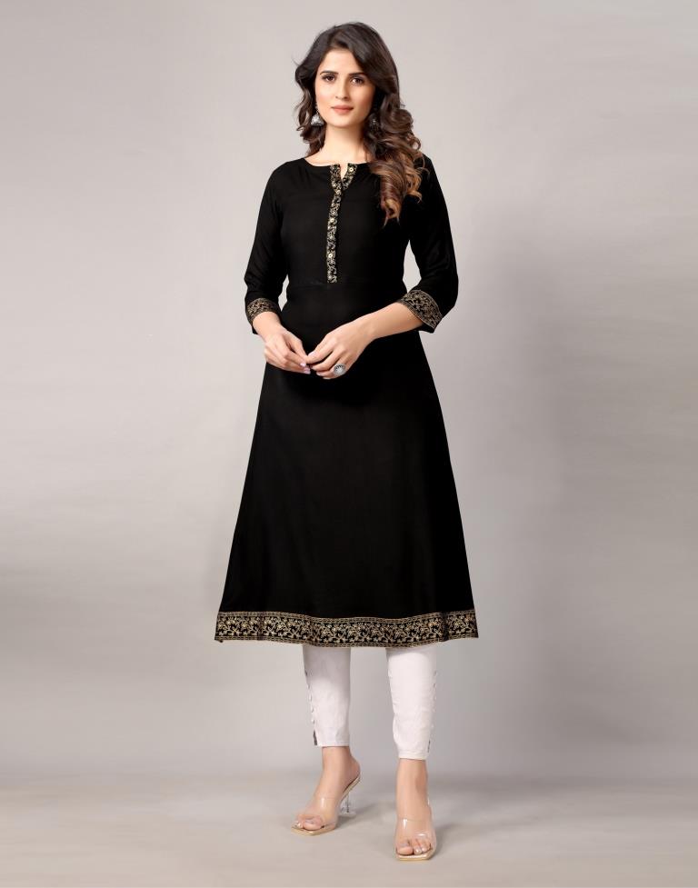 Black Printed Kurti