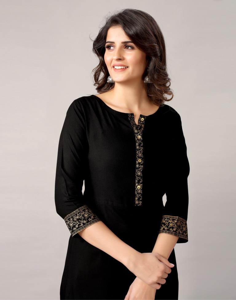 Black Printed Kurti