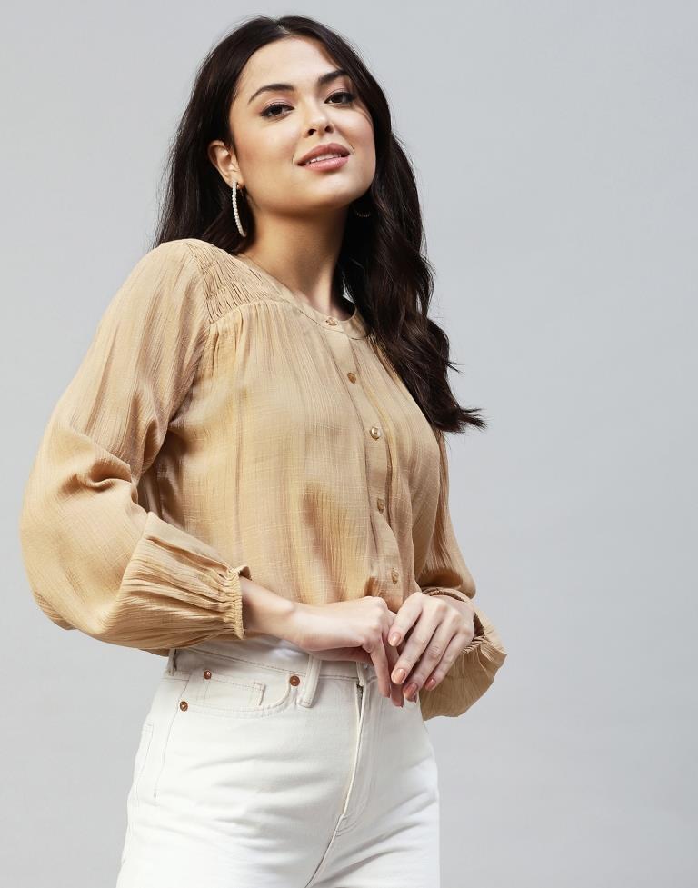 Beige Casual Shirt