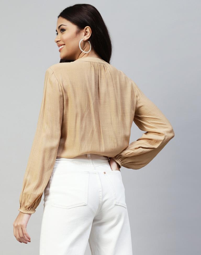 Beige Casual Shirt