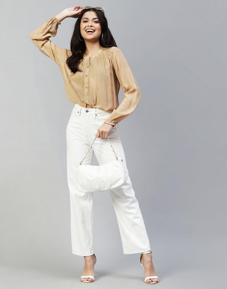 Beige Casual Shirt