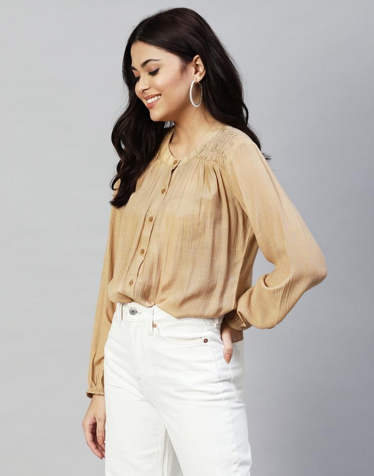 Beige Casual Shirt