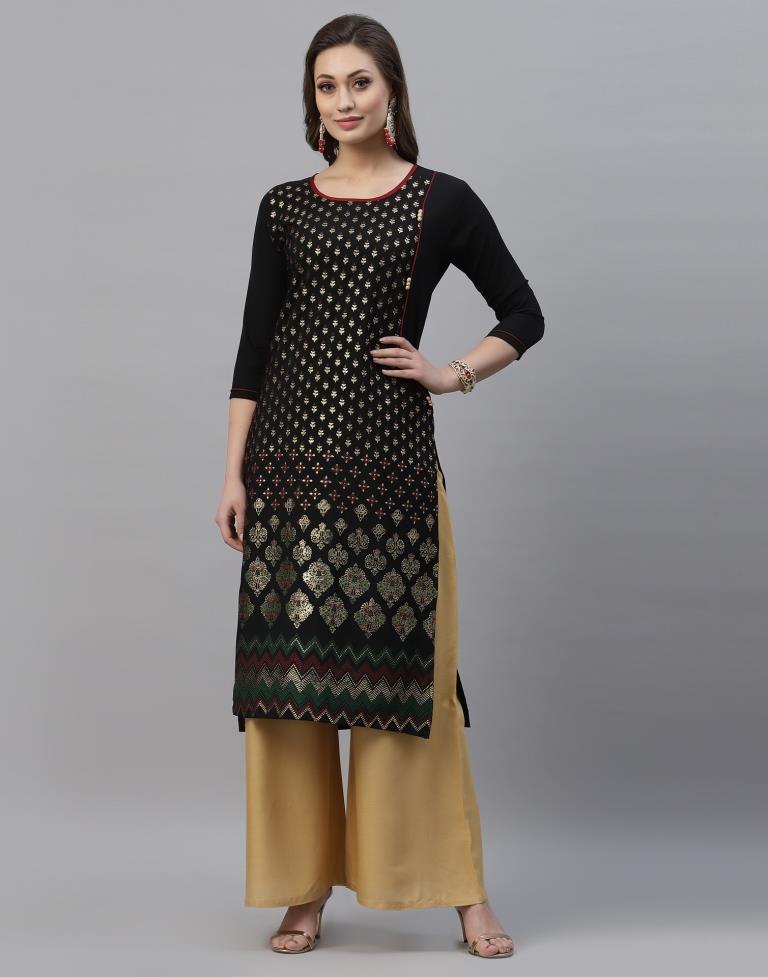 Black Printed Kurti