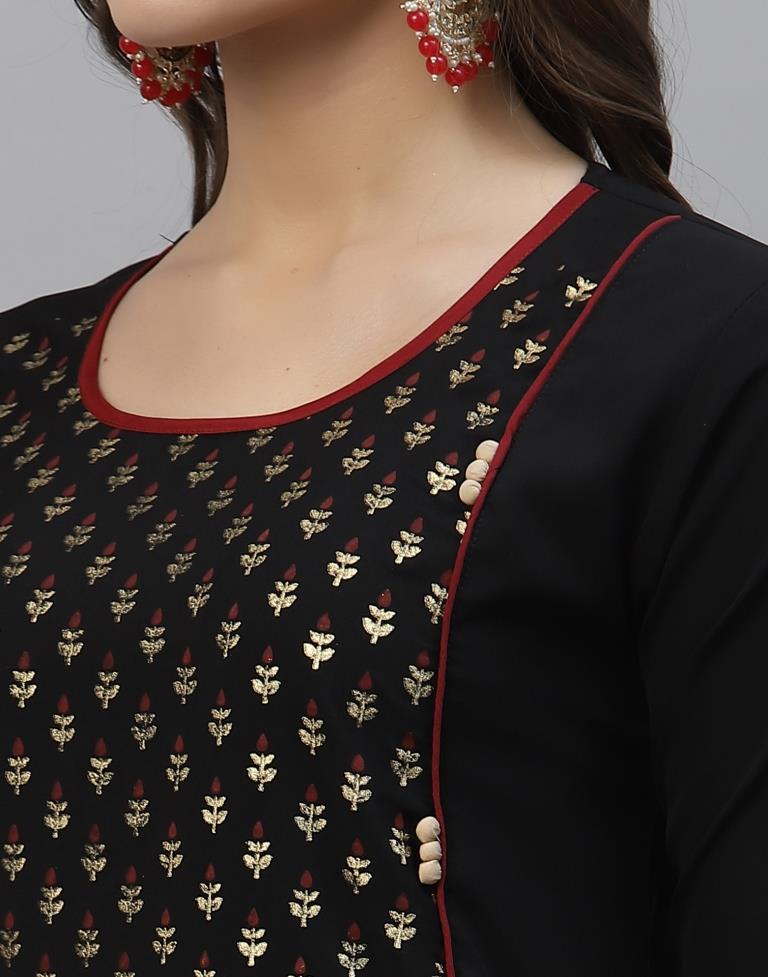 Black Printed Kurti