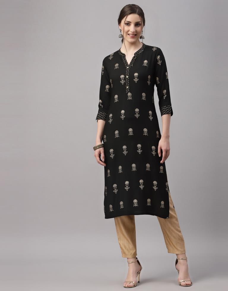 Black Printed Kurti