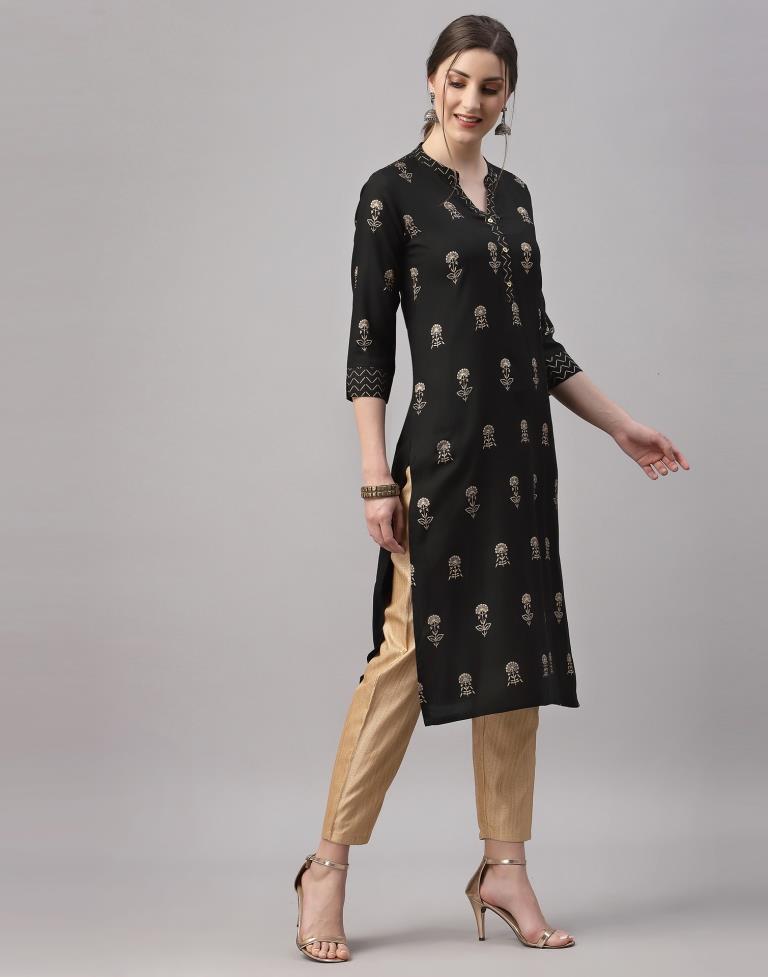 Black Printed Kurti