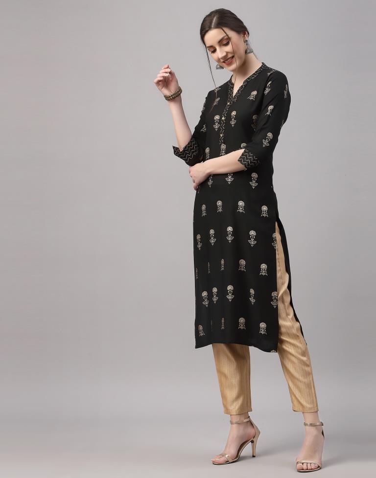 Black Printed Kurti