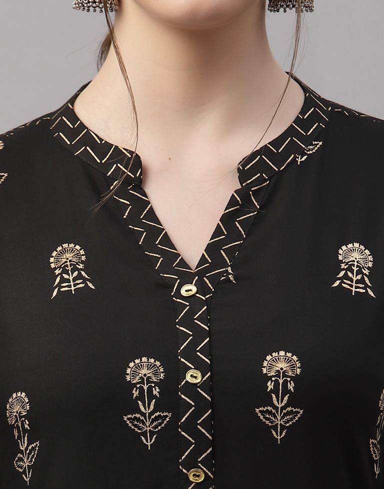 Black Printed Kurti