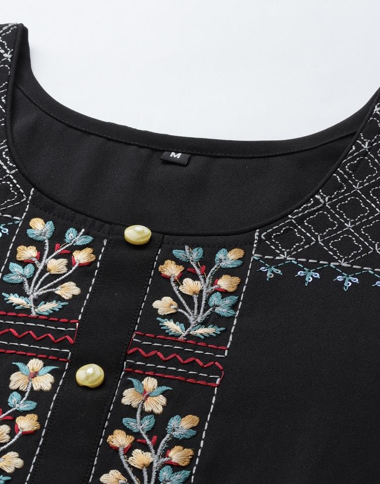 Black Embroidered Kurti