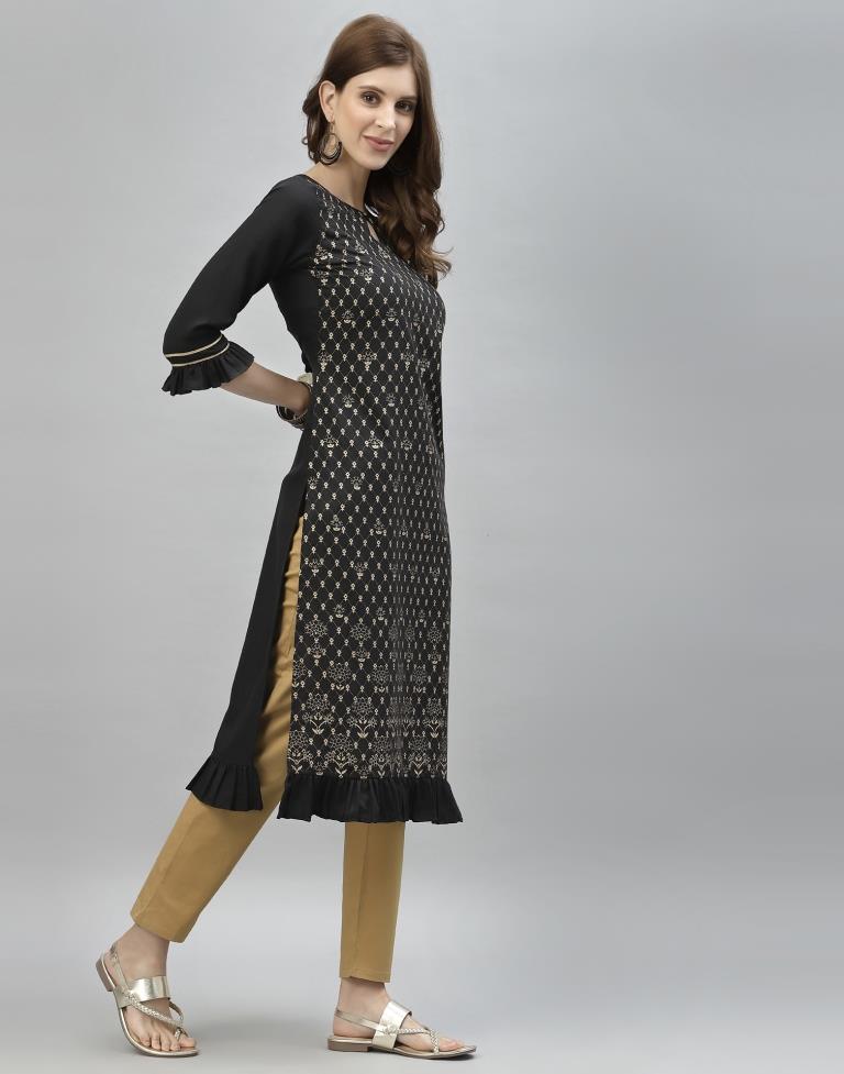 Black Printed Kurti