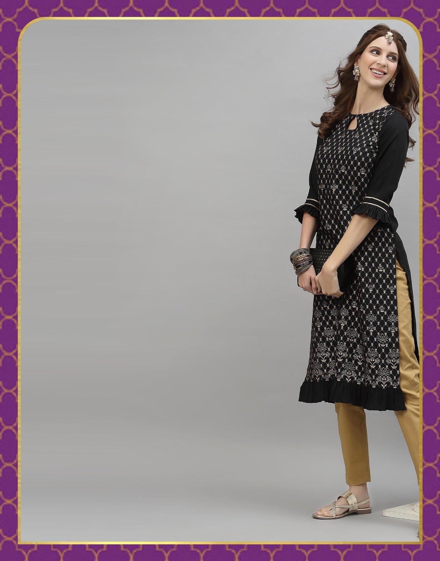 Black Printed Kurti