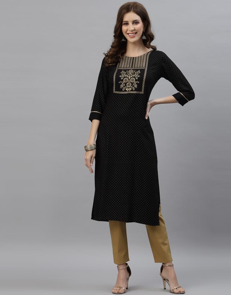 Black Printed Kurti