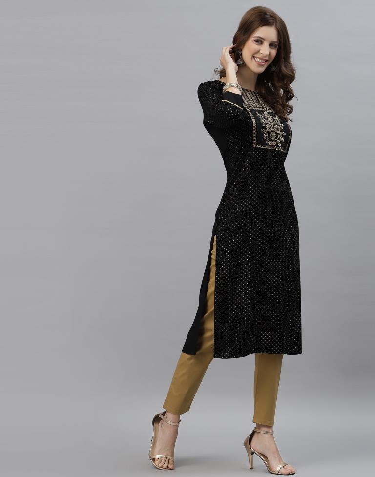 Black Printed Kurti