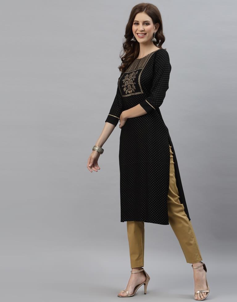 Black Printed Kurti