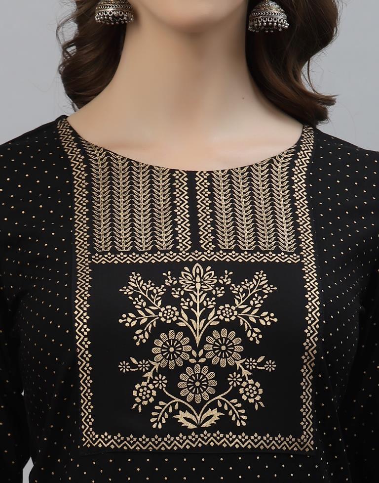 Black Printed Kurti