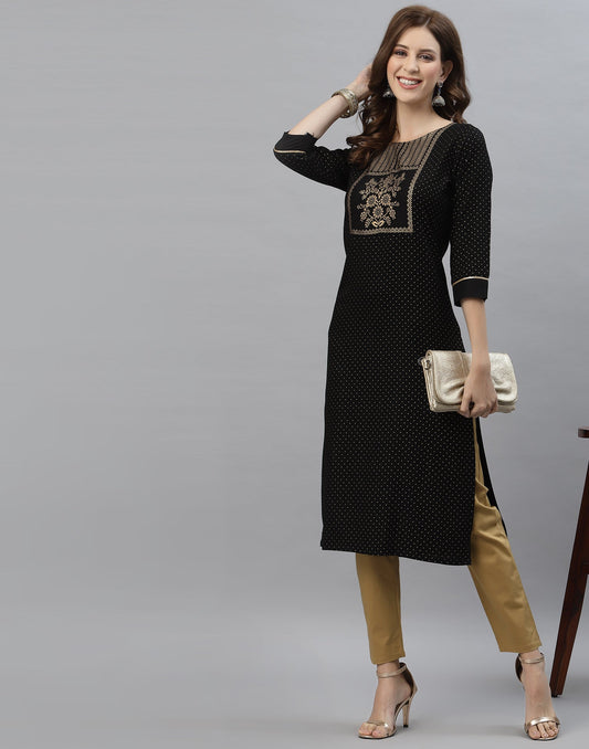 Black Printed Kurti