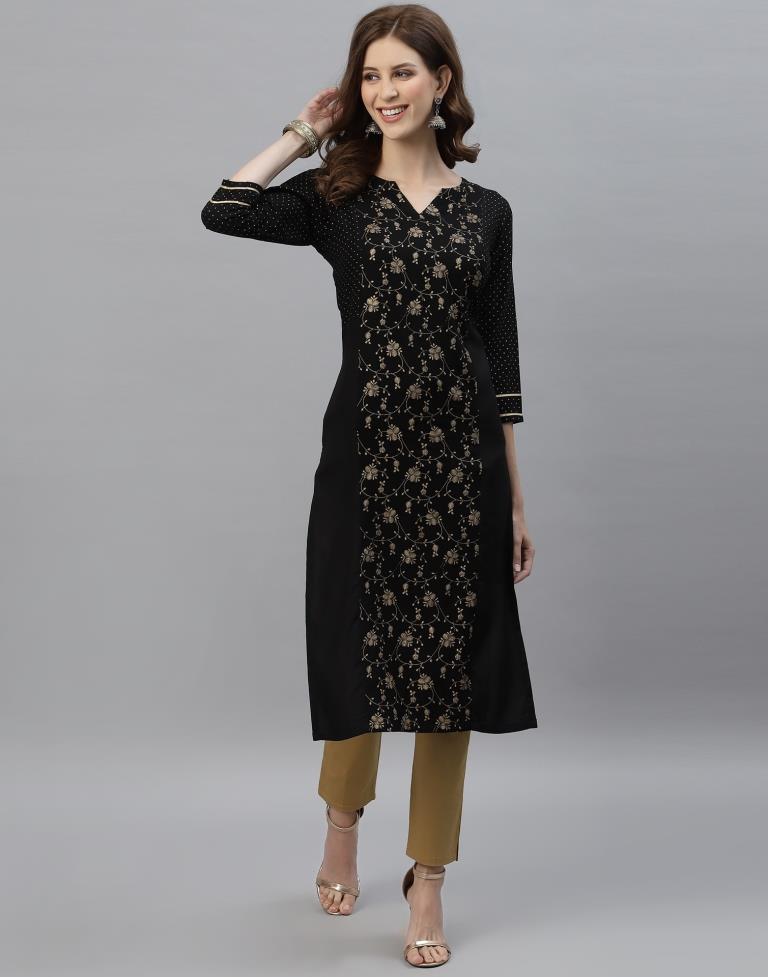 Black Printed Kurti