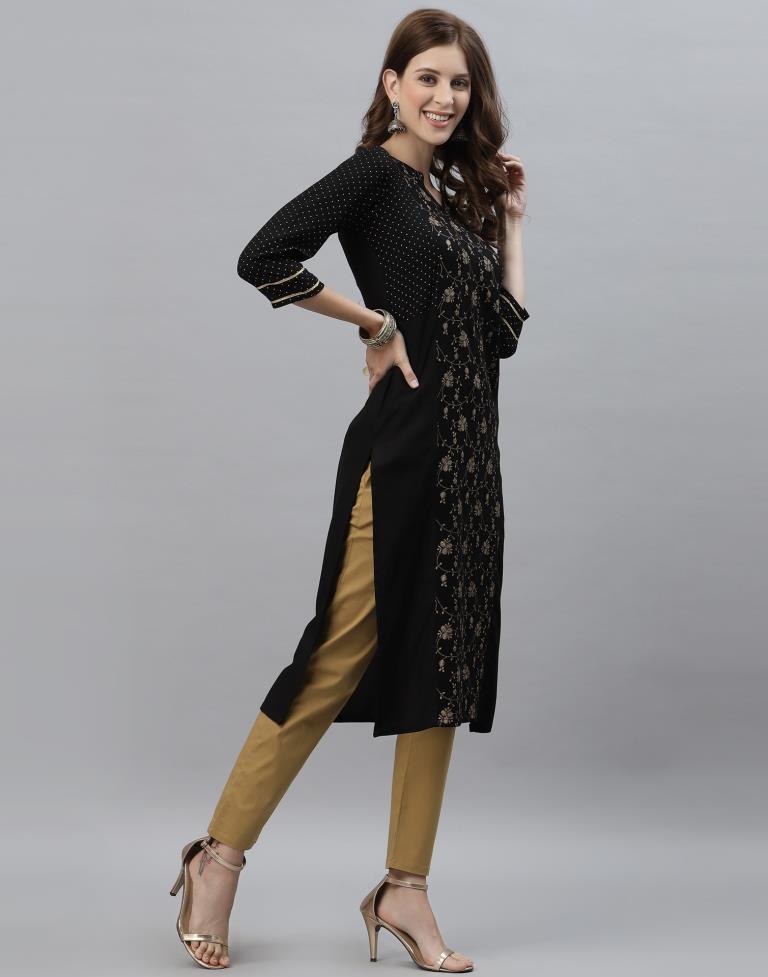 Black Printed Kurti