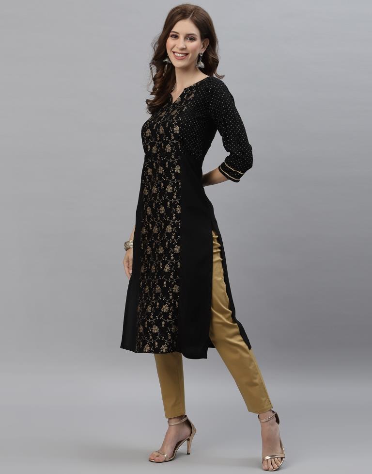 Black Printed Kurti