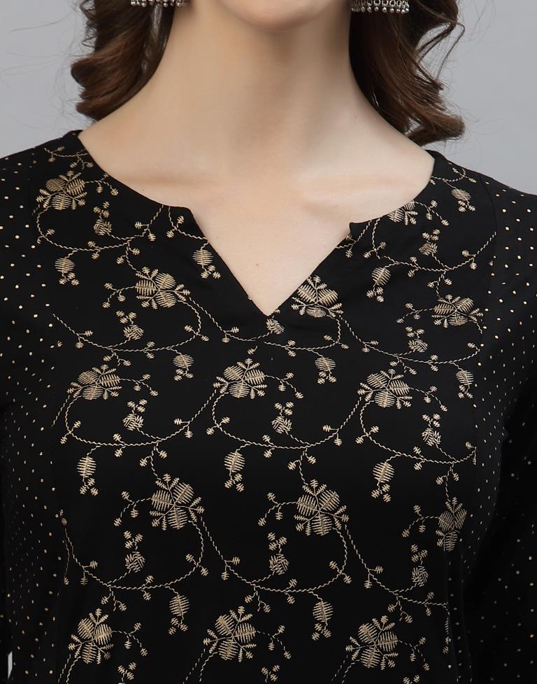 Black Printed Kurti