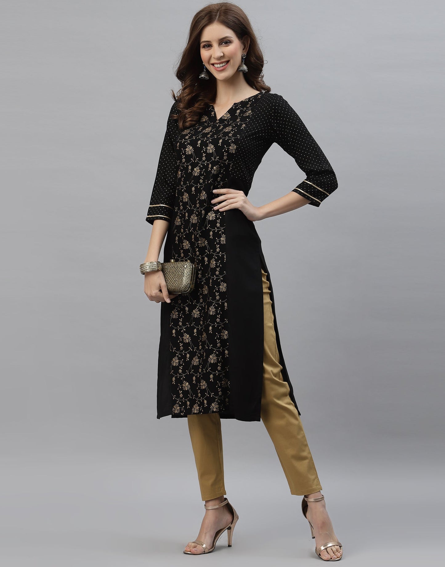 Black Printed Kurti