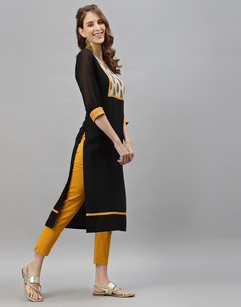 Black Printed Kurti