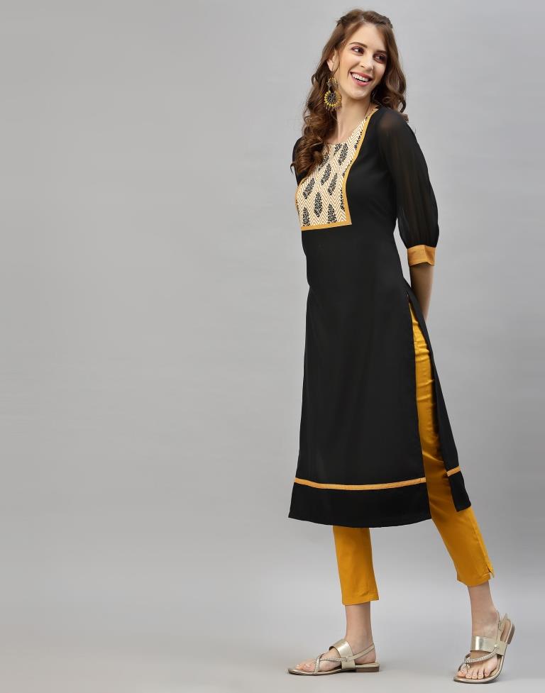 Black Printed Kurti