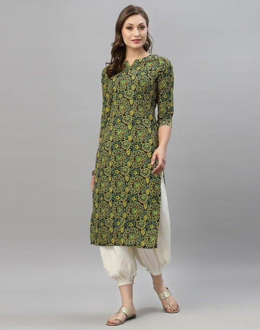 Green Digital Printed Kurti