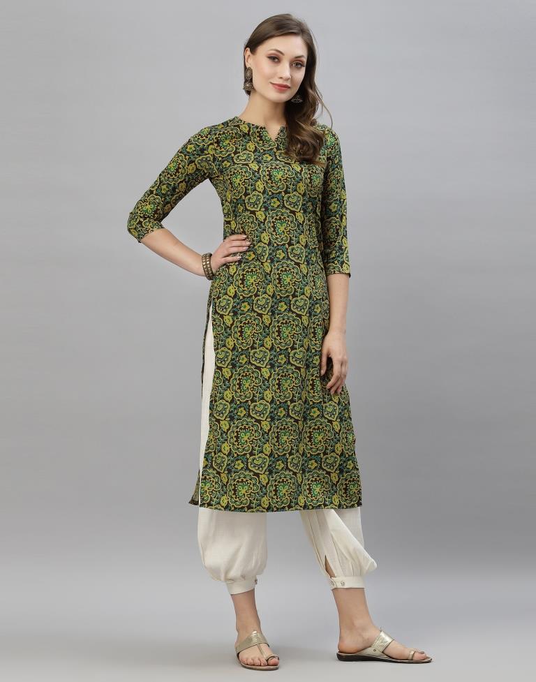 Green Digital Printed Kurti