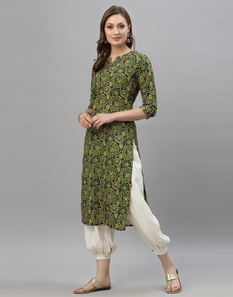 Green Digital Printed Kurti