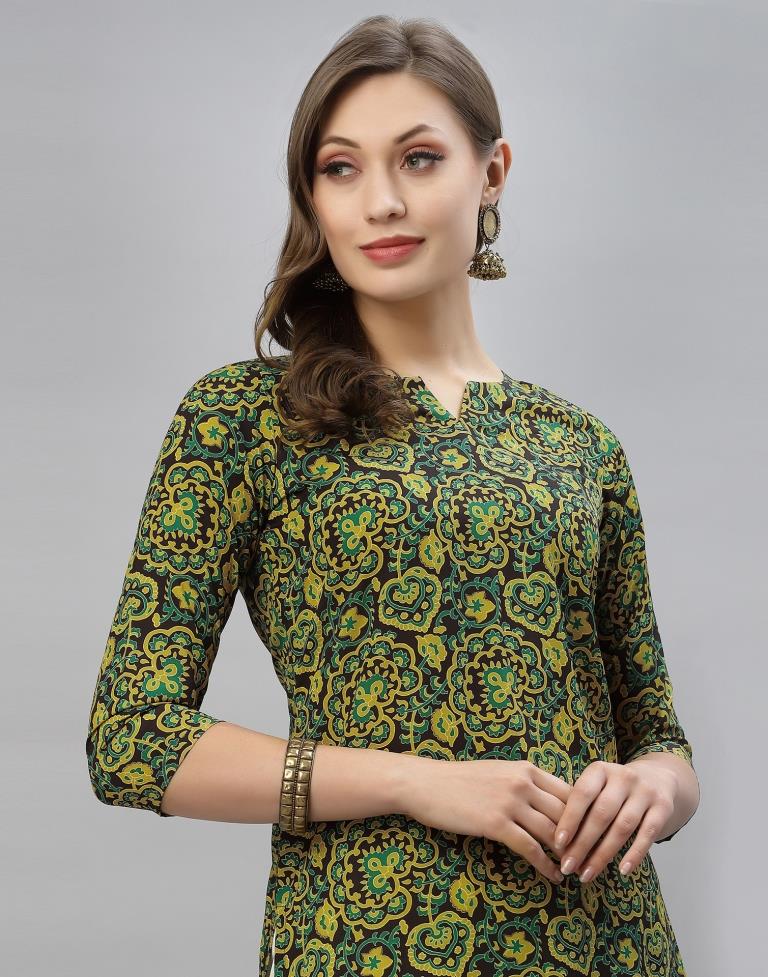 Green Digital Printed Kurti