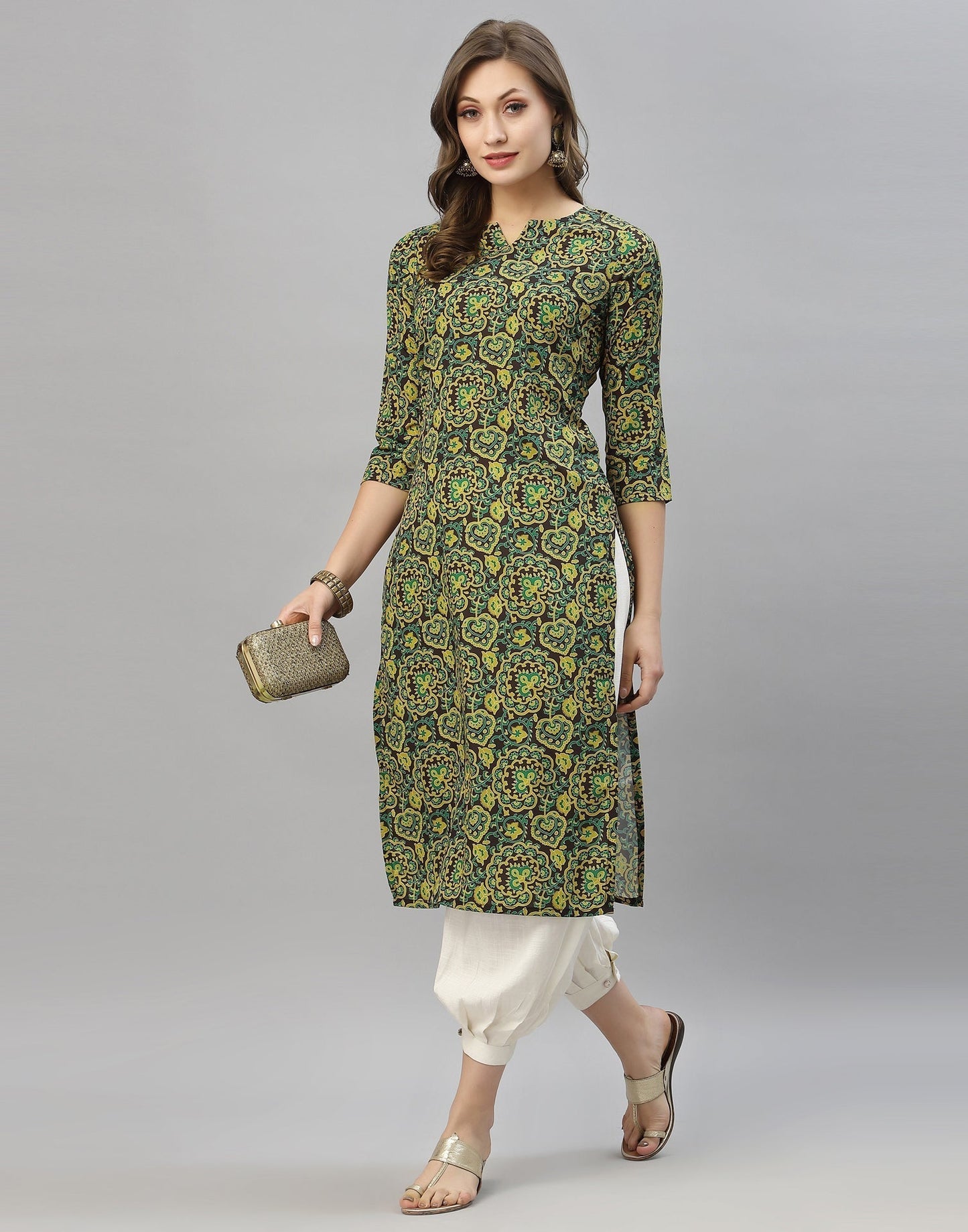 Green Digital Printed Kurti