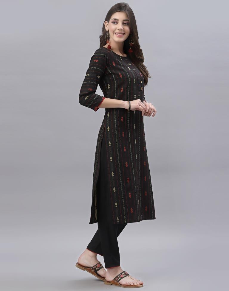 Black Kurti With Pant