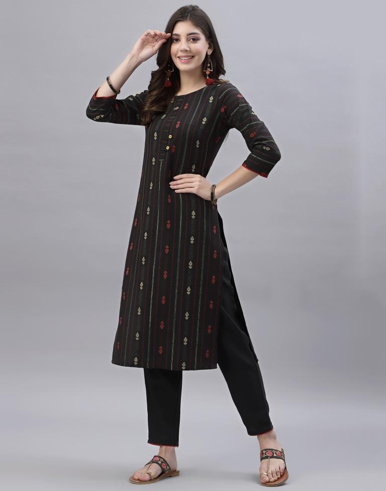 Black Kurti With Pant