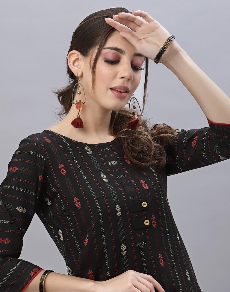 Black Kurti With Pant