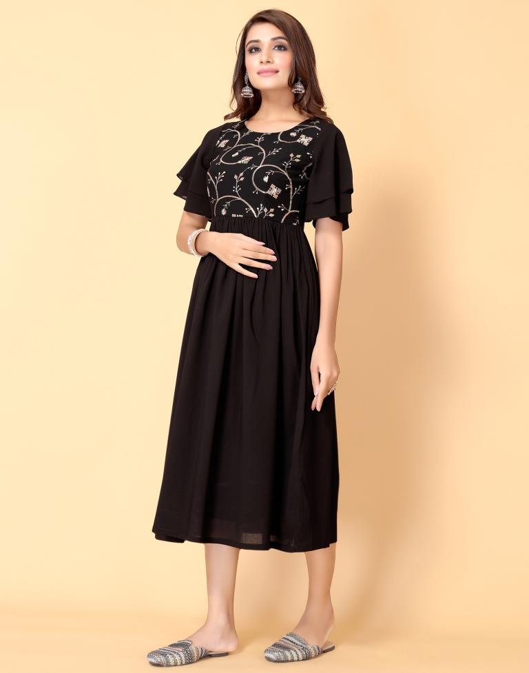 Black Flared Kurti