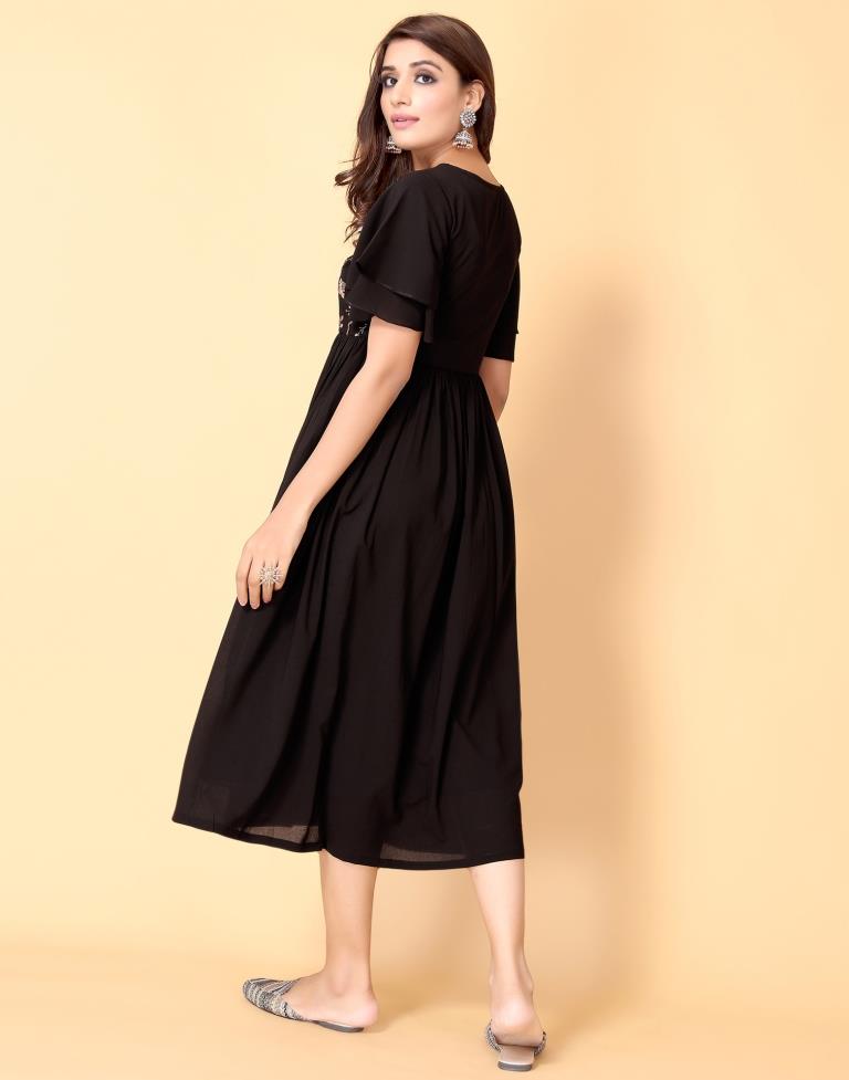 Black Flared Kurti