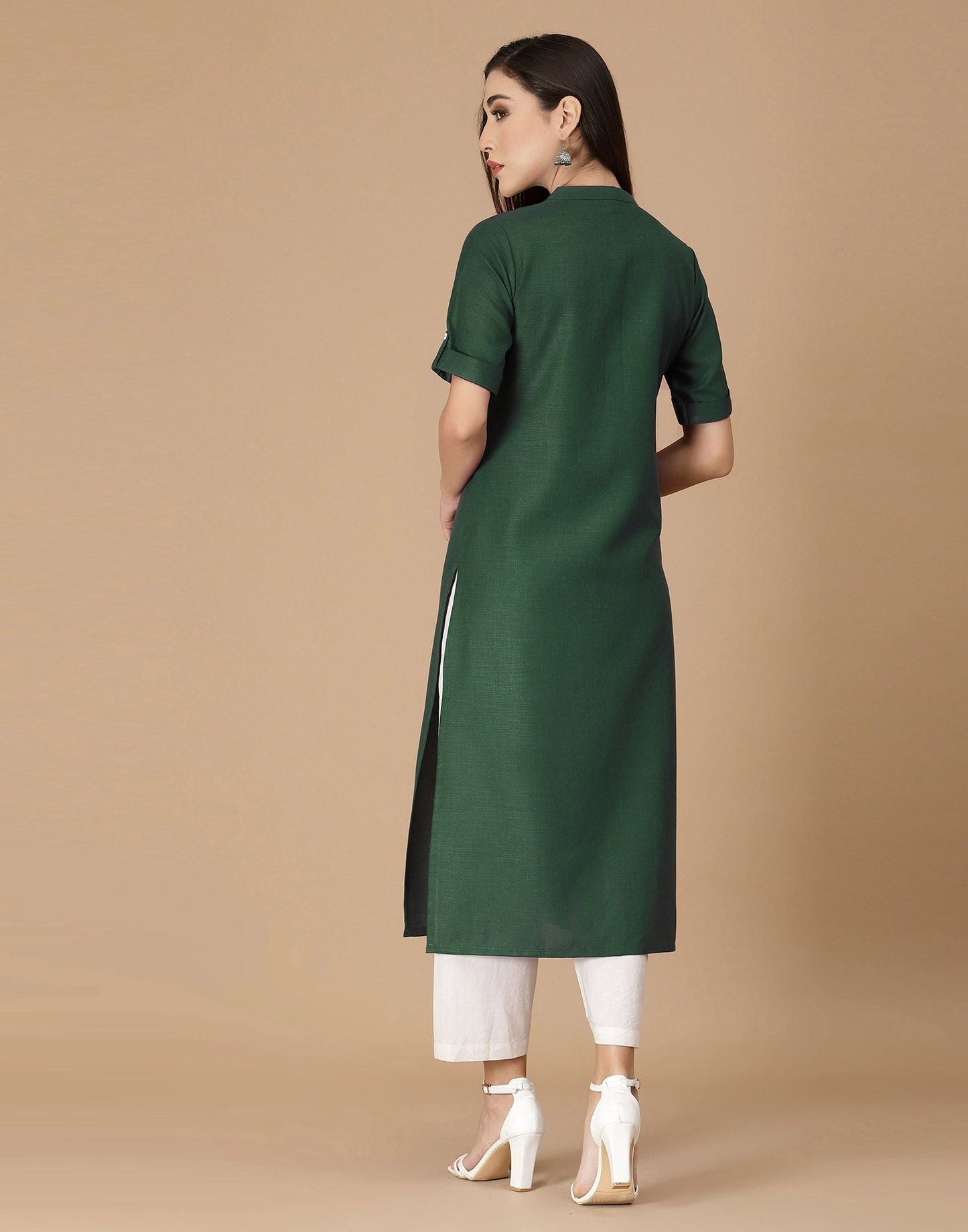 Green Embroidered Kurti