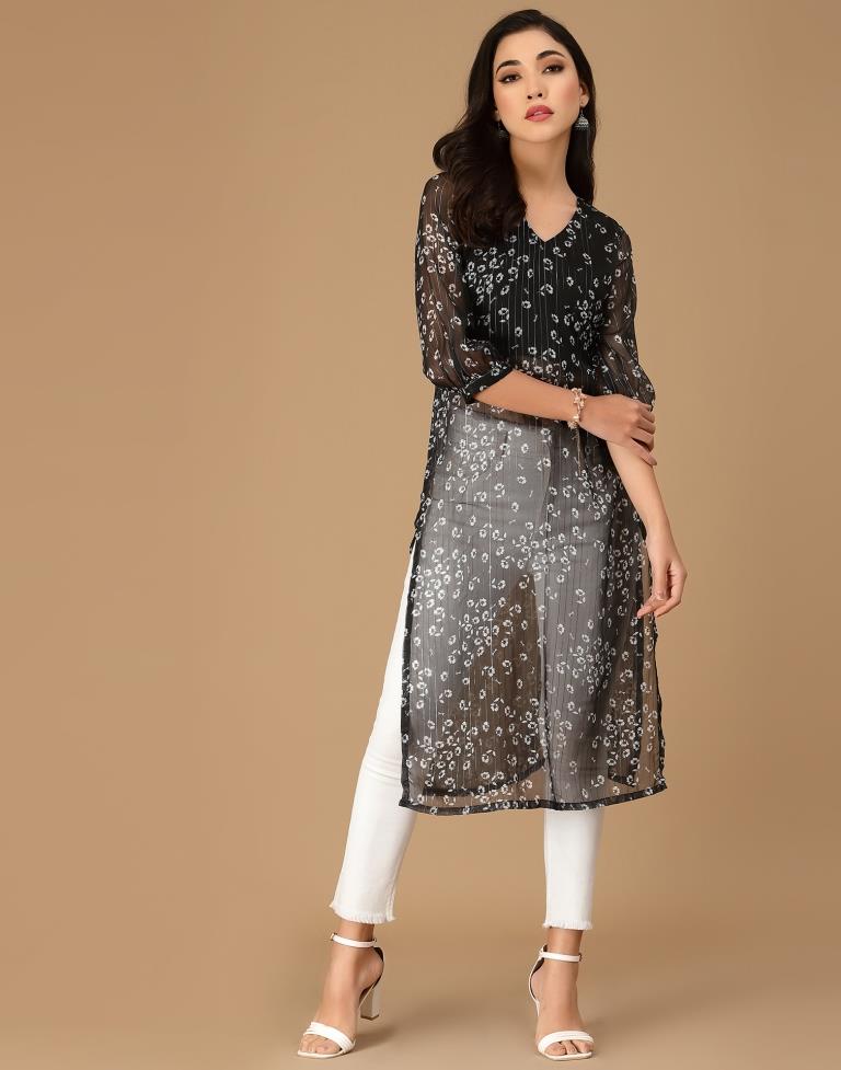 Black Printed Kurti