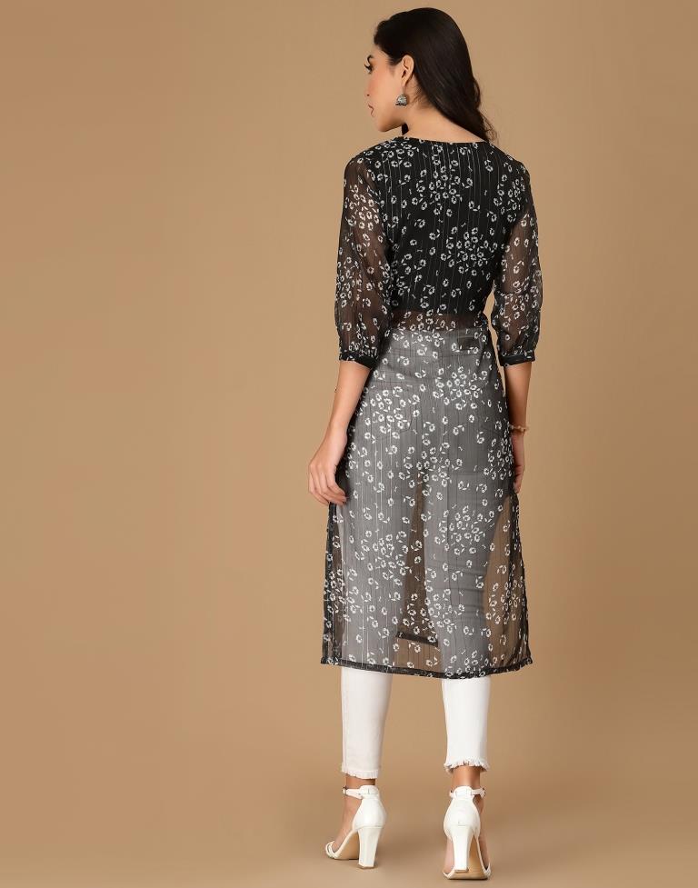 Black Printed Kurti