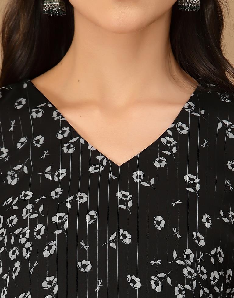 Black Printed Kurti