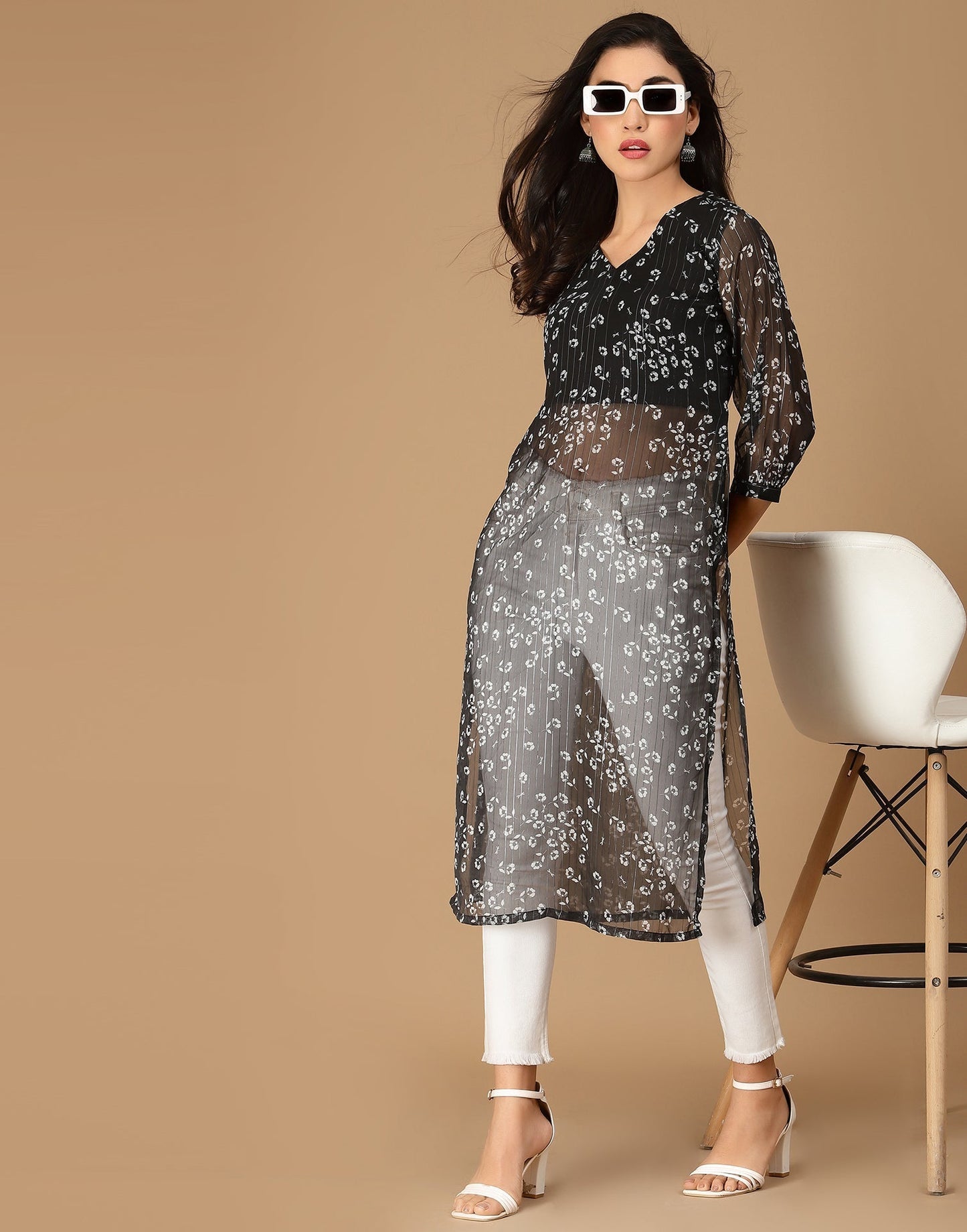 Black Printed Kurti