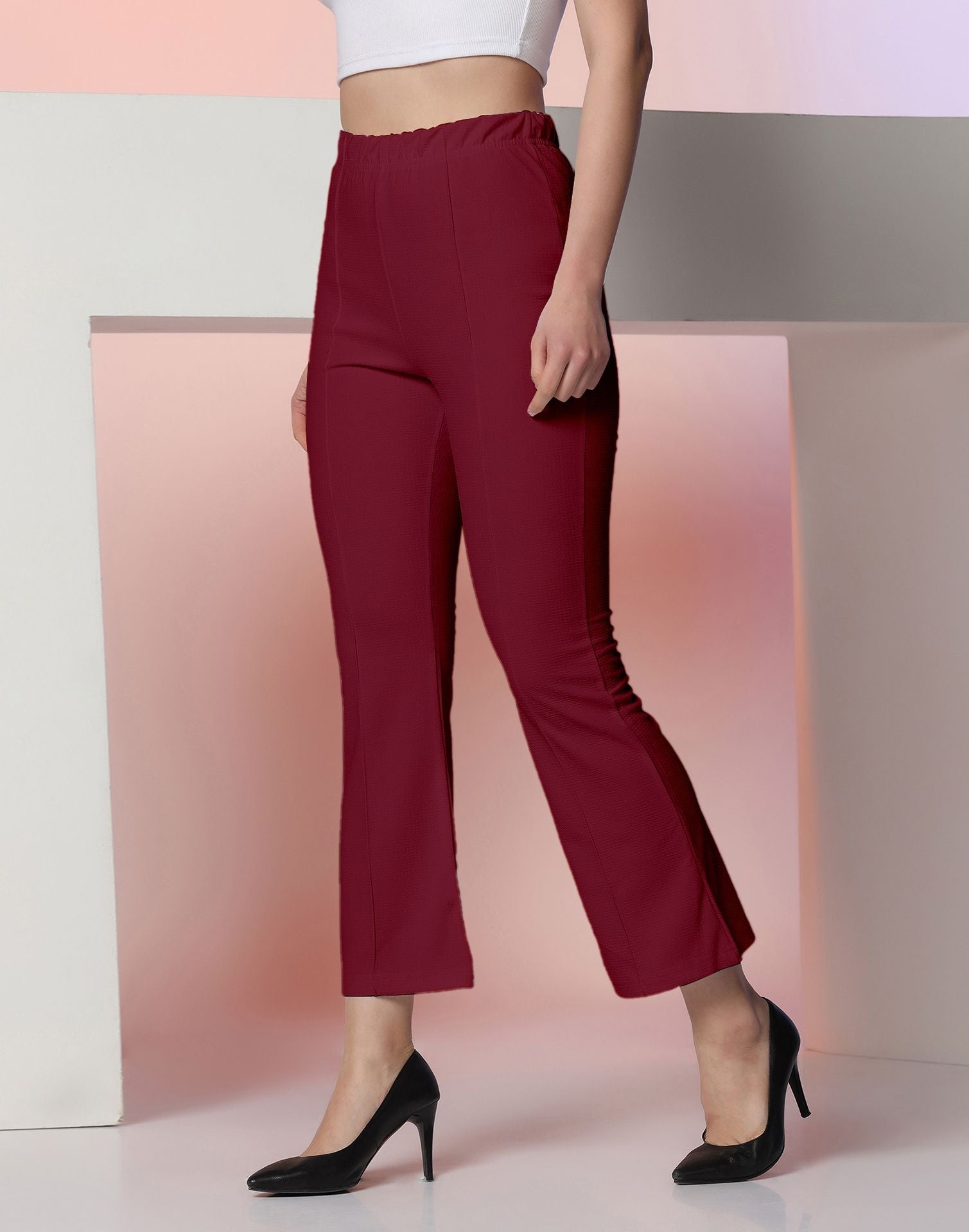 Maroon Knitted Pant