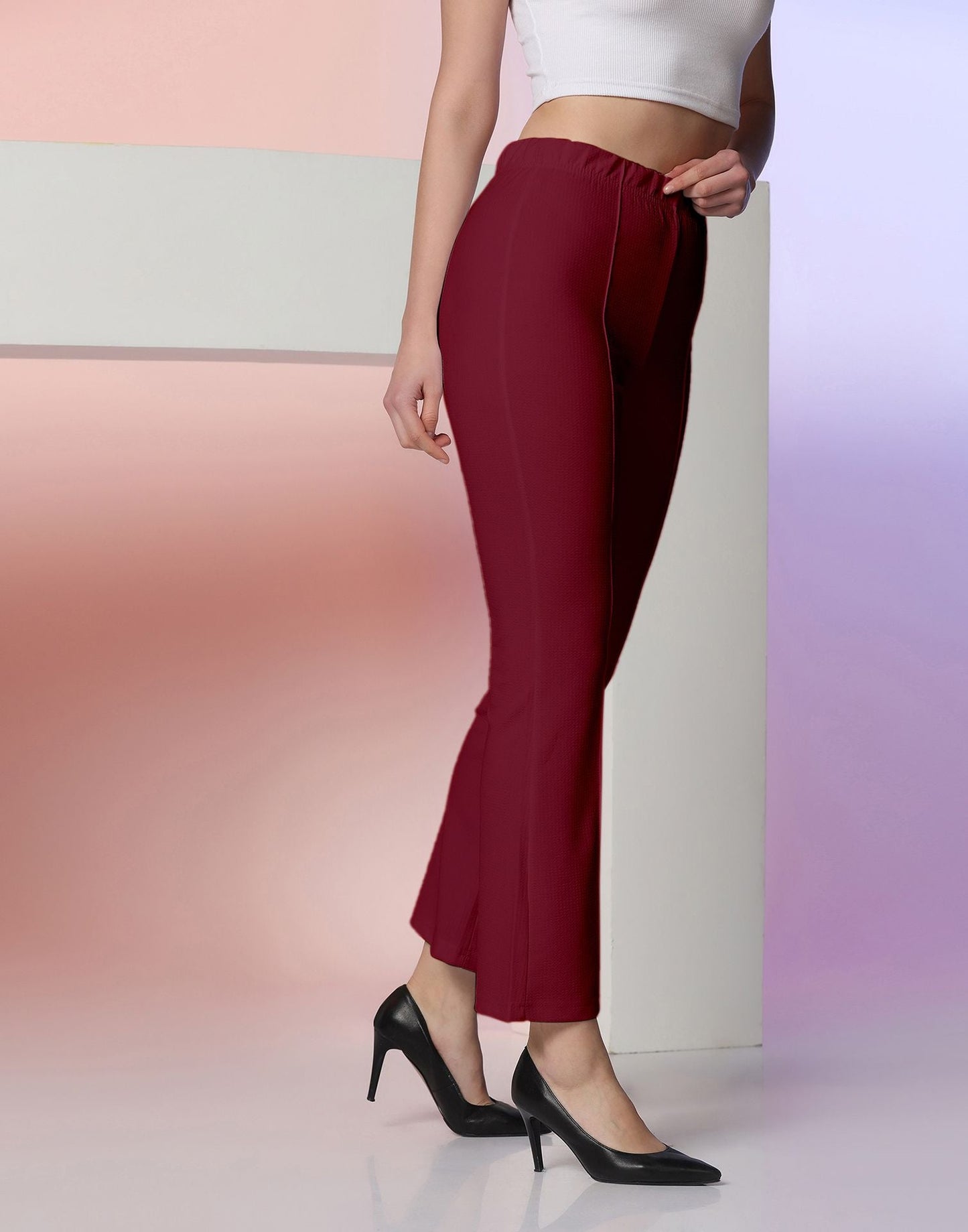 Maroon Knitted Pant