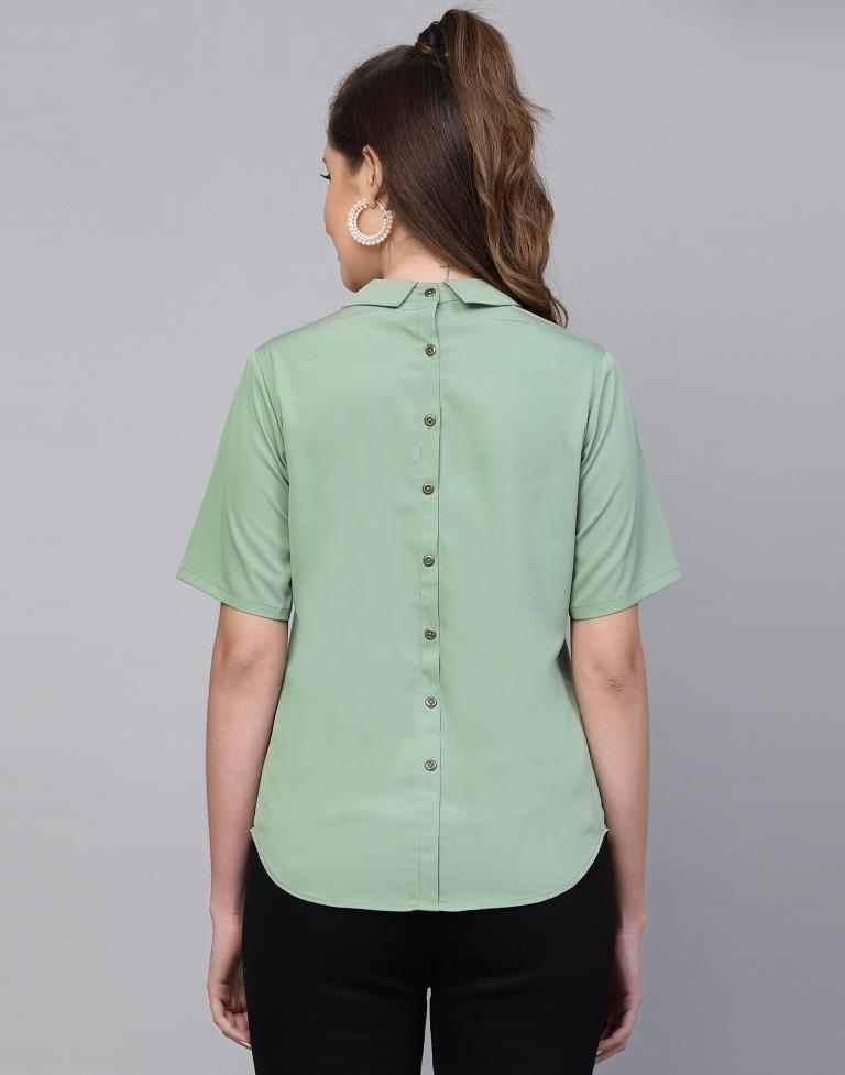 Olive Green Casual Top