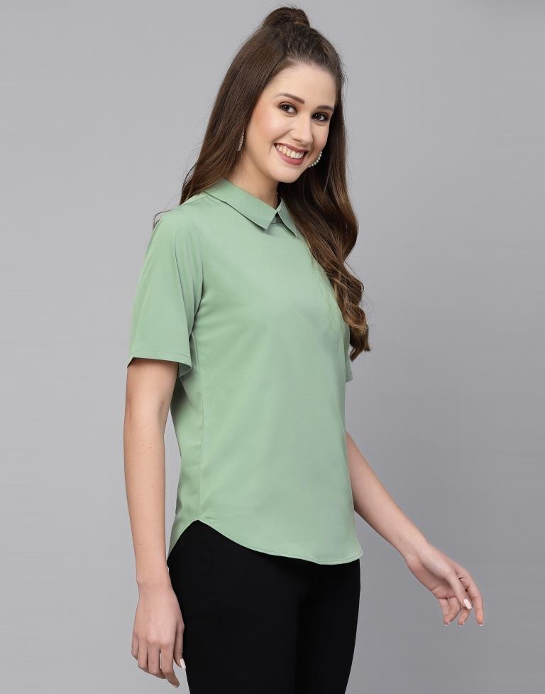 Olive Green Casual Top