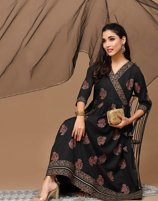 Black Kurti With Pant And Dupatta