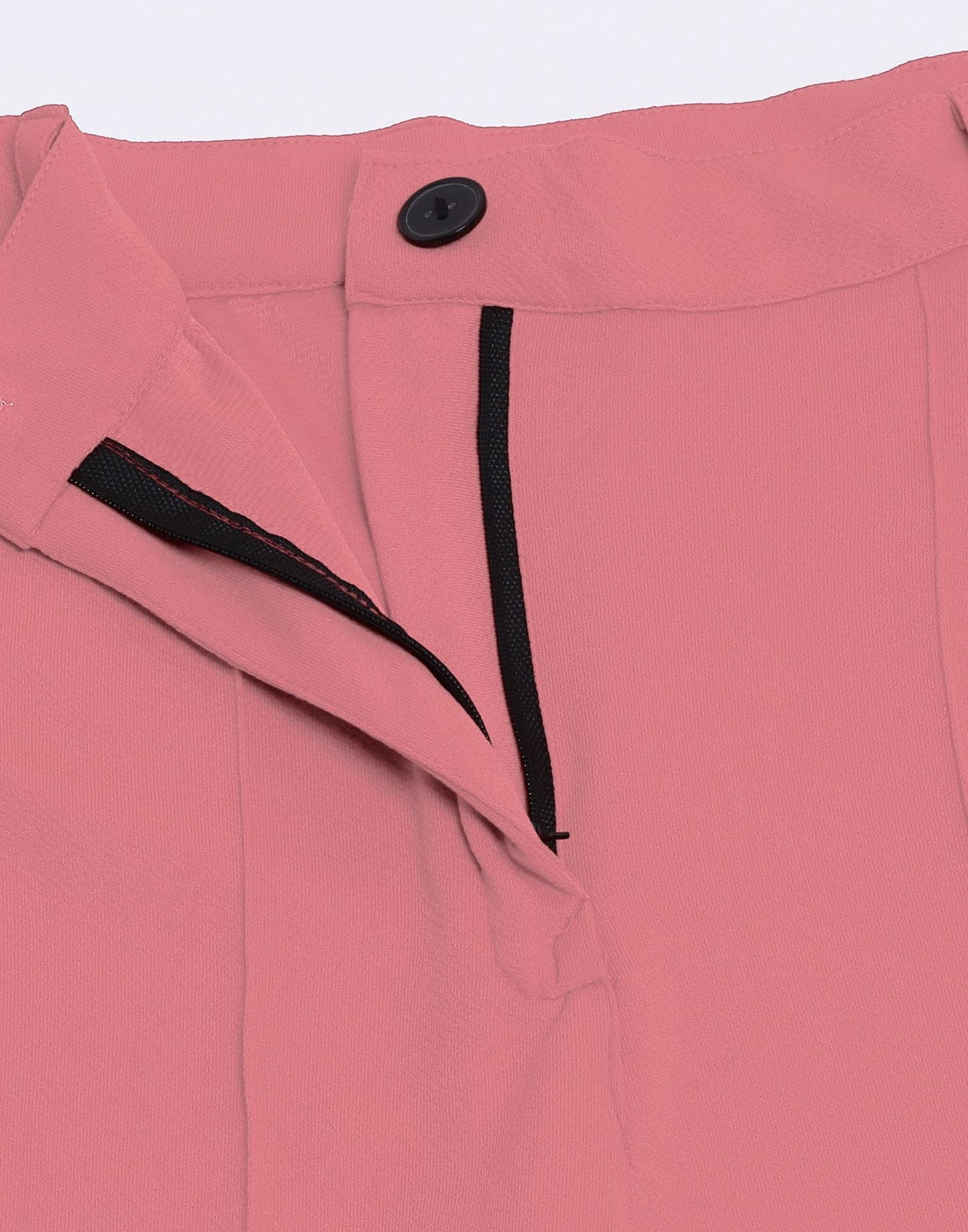 Light Pink Pin Tuck Straight Fit Trouser